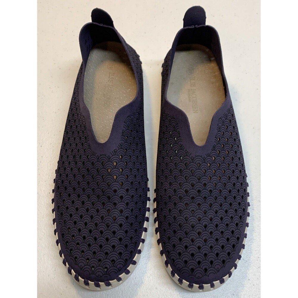 Ilse Jacobsen Tulip Flat Slip On Shoes Blue EU 39 US 9 - Picture 5 of 6